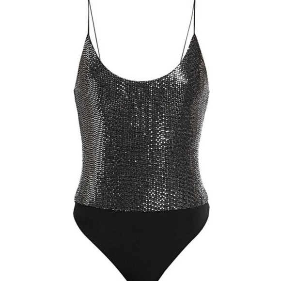 Alice & Olivia Emilia Metallic Bodysuit - Picture 5 of 6